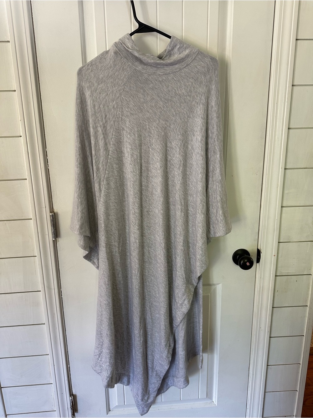 Lou & Grey Heather Light Gray Cowl Neck Pullover/pancho